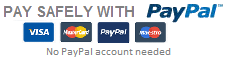Pay safe with Paypal purchase protection for buyers. With PayPal you can pay also with Bank transfer or Credit card without the need of a PayPal account.